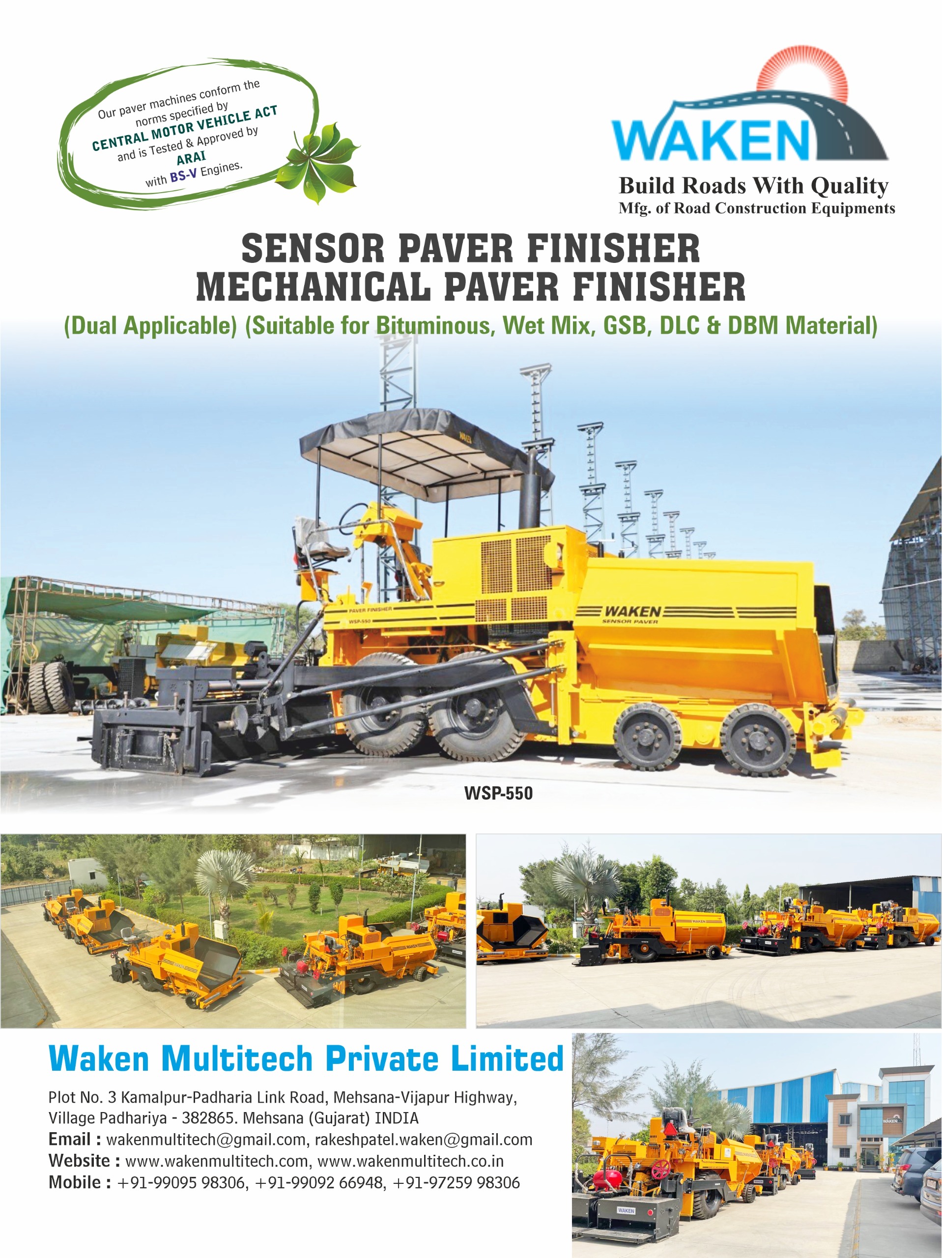 Paver Finisher Machine