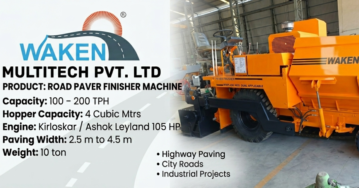 Road Paver Finisher Machine