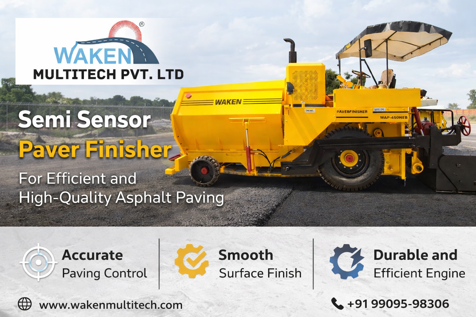 Semi Sensor Paver Finisher