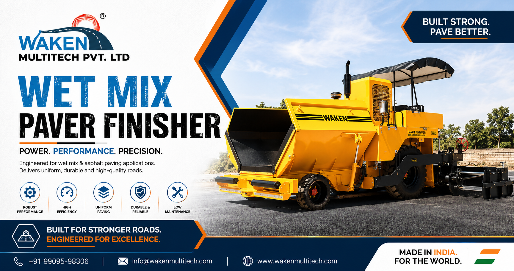 Wet Mix Paver Finisher
