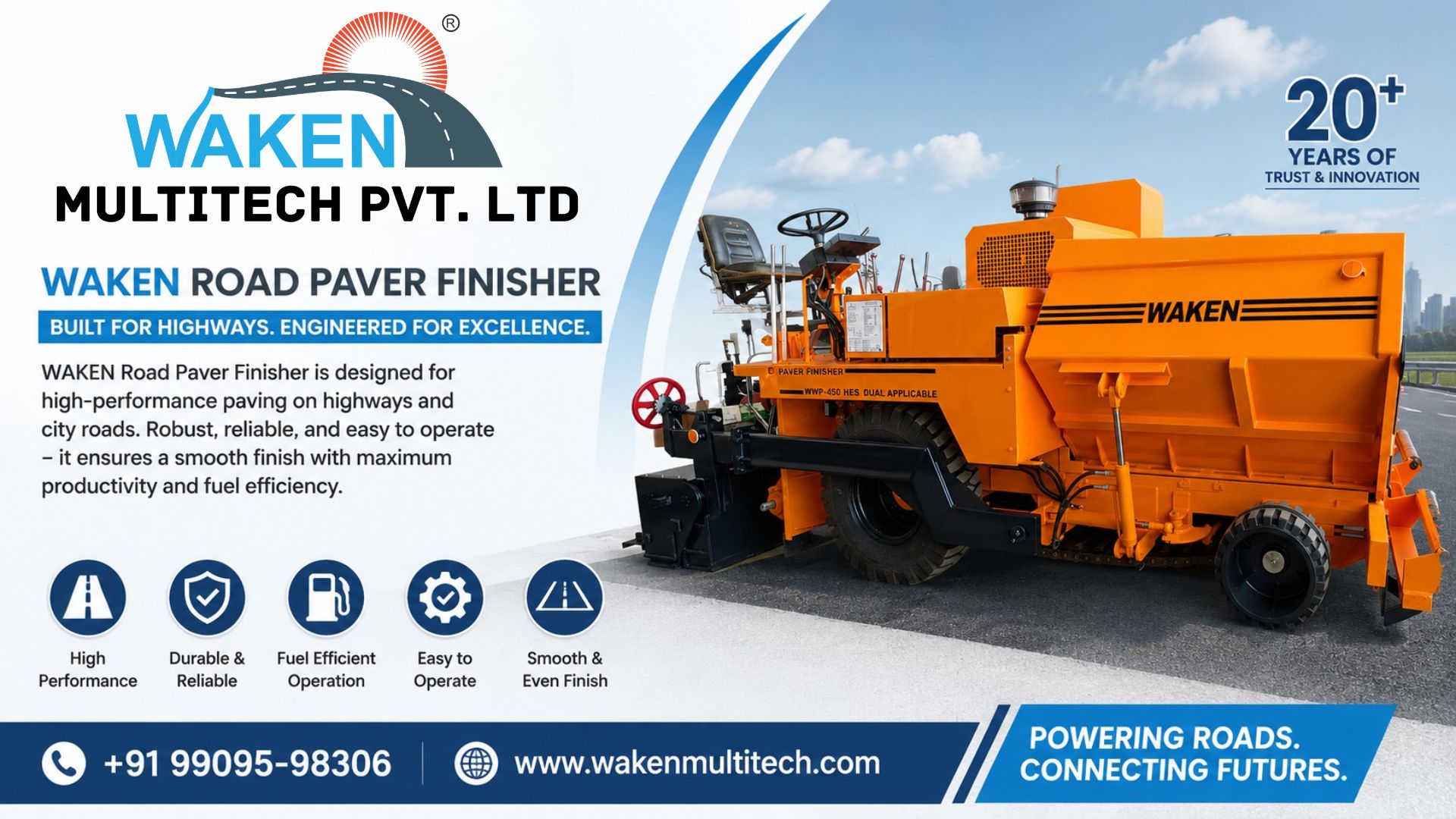 Road Paver Finisher Manufacturer in India for Highways