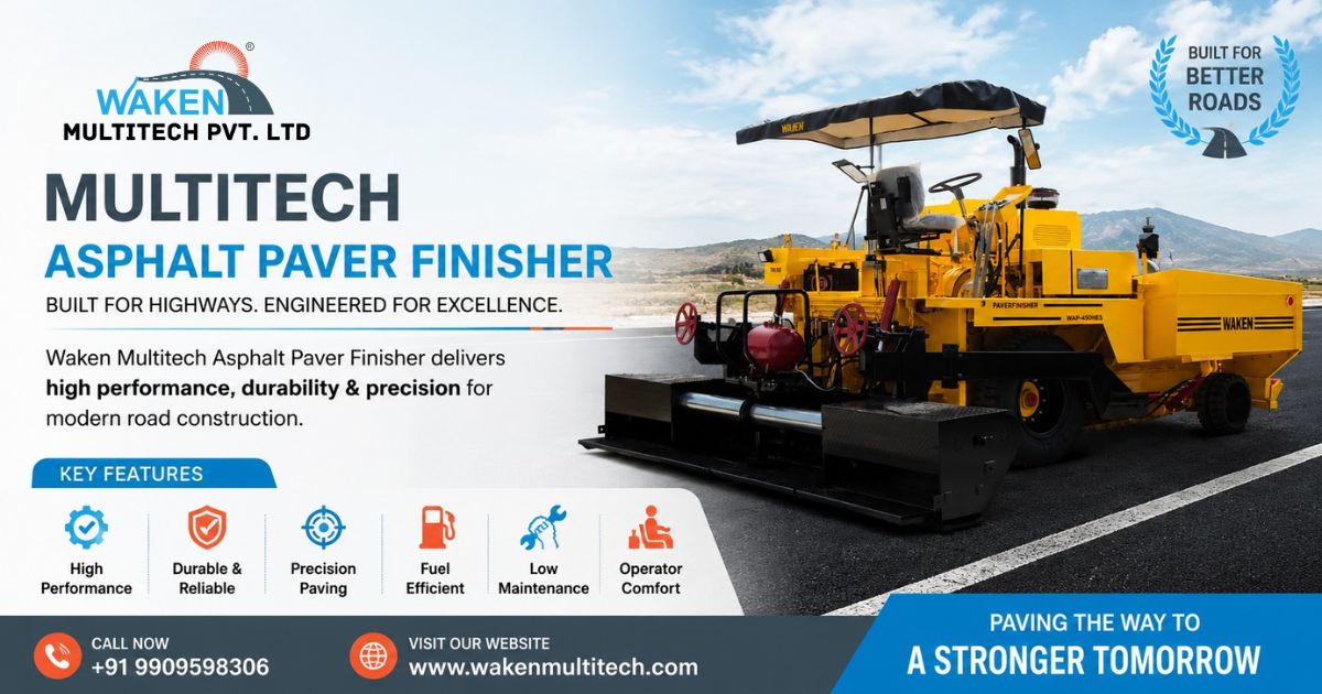 Multitech Asphalt Paver Finisher Manufacturer in India for Highways