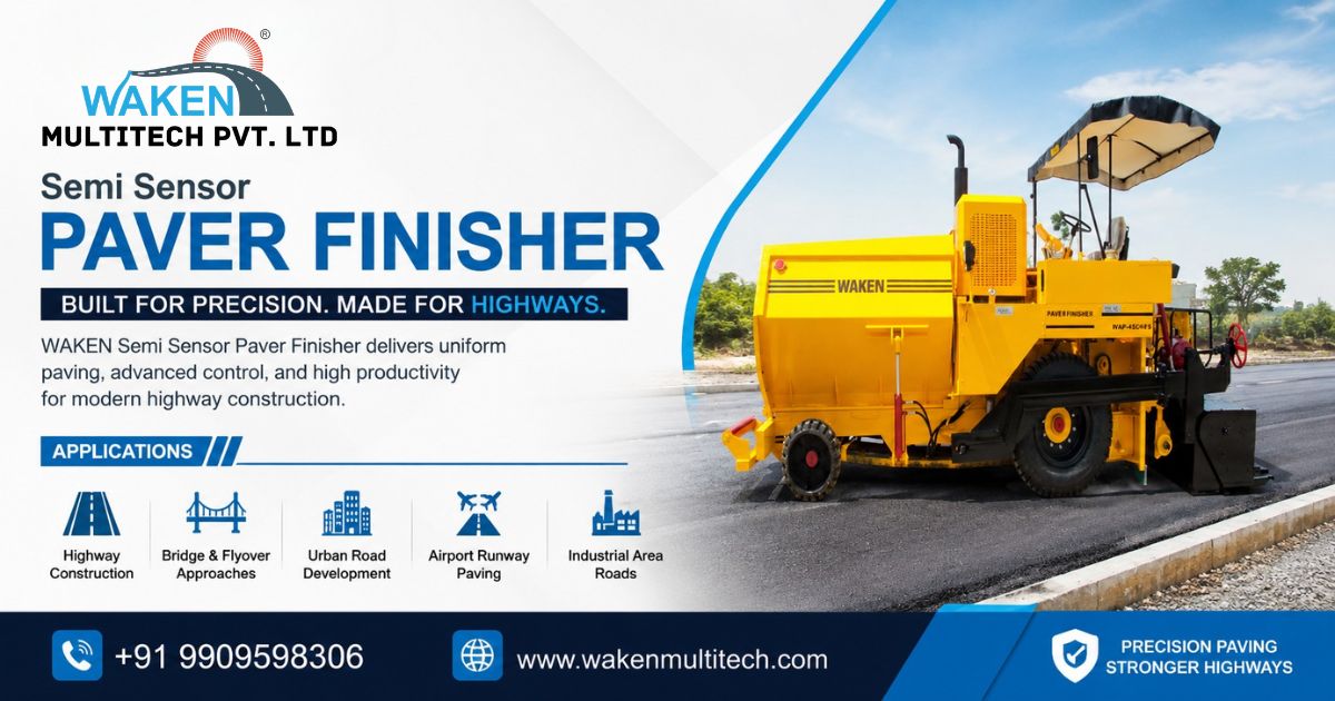 Semi Sensor Paver Finisher Manufacturer in India for Highways