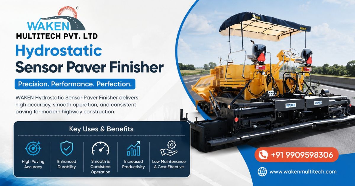 Hydrostatic Sensor Paver Finisher Manufacturer in India for Highways