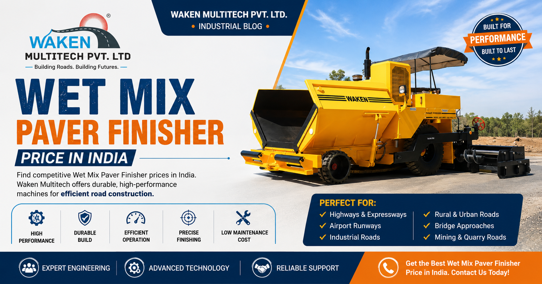 Wet Mix Paver Finisher Price in India