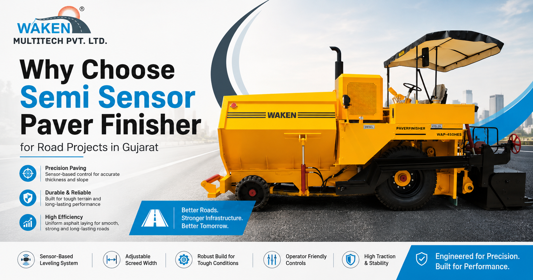 Why Choose Semi Sensor Paver Finisher