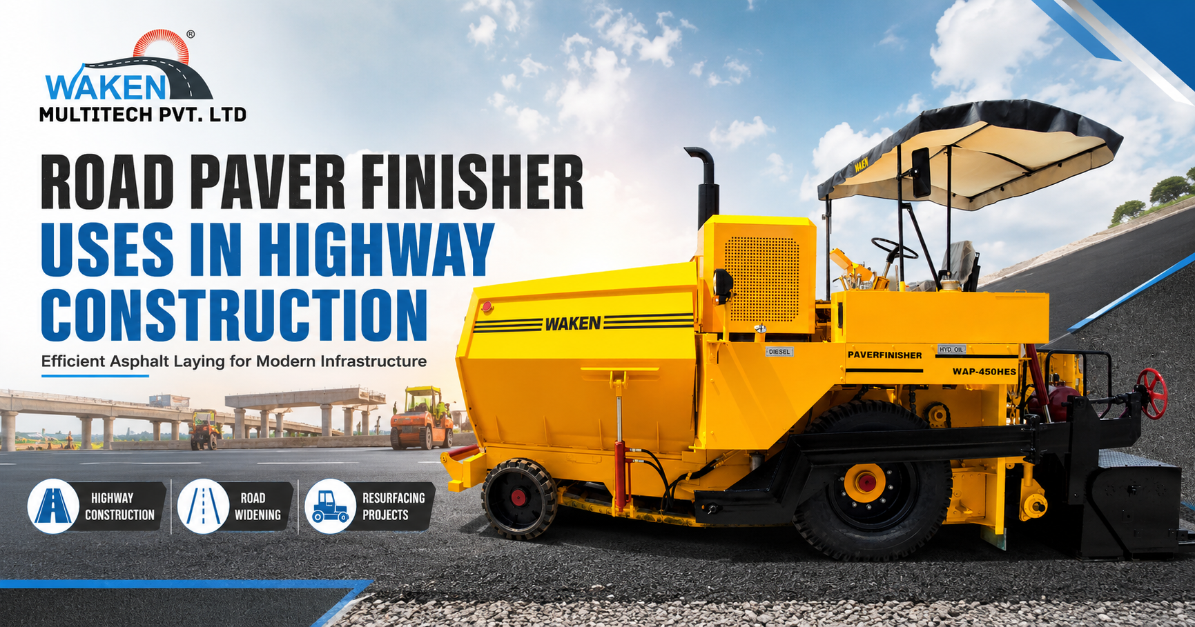 Road Paver Finisher Uses in Highway Construction