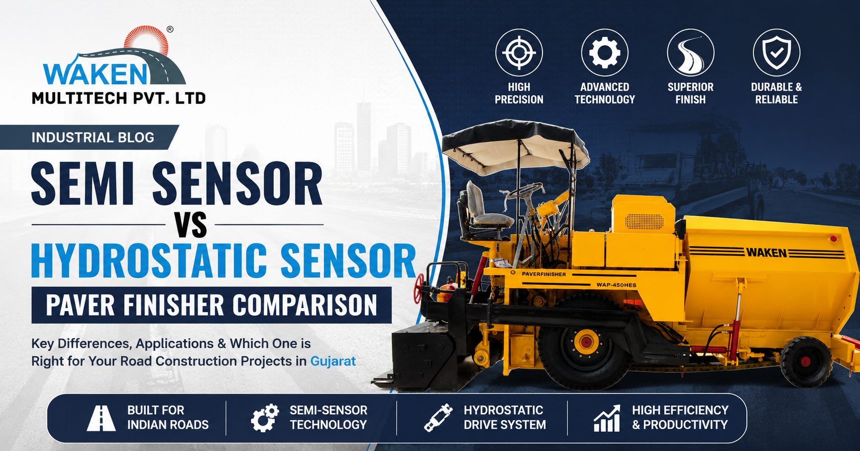 Semi Sensor vs Hydrostatic Sensor Paver Finisher Comparison