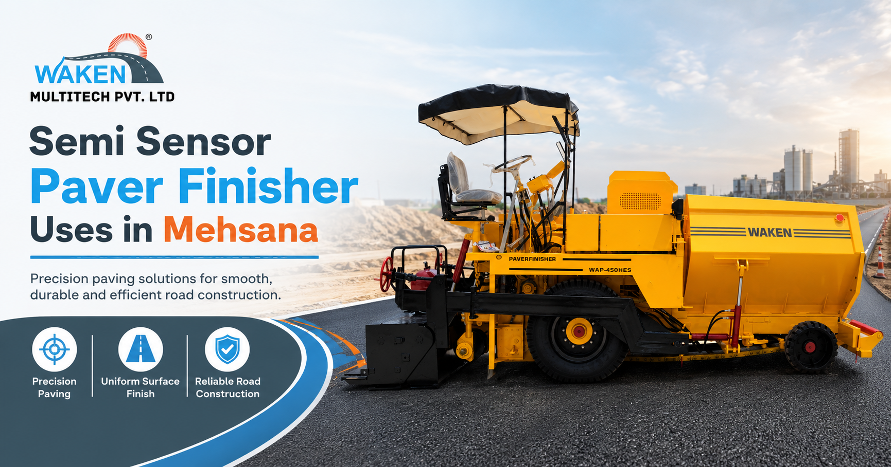Semi Sensor Paver Finisher Uses