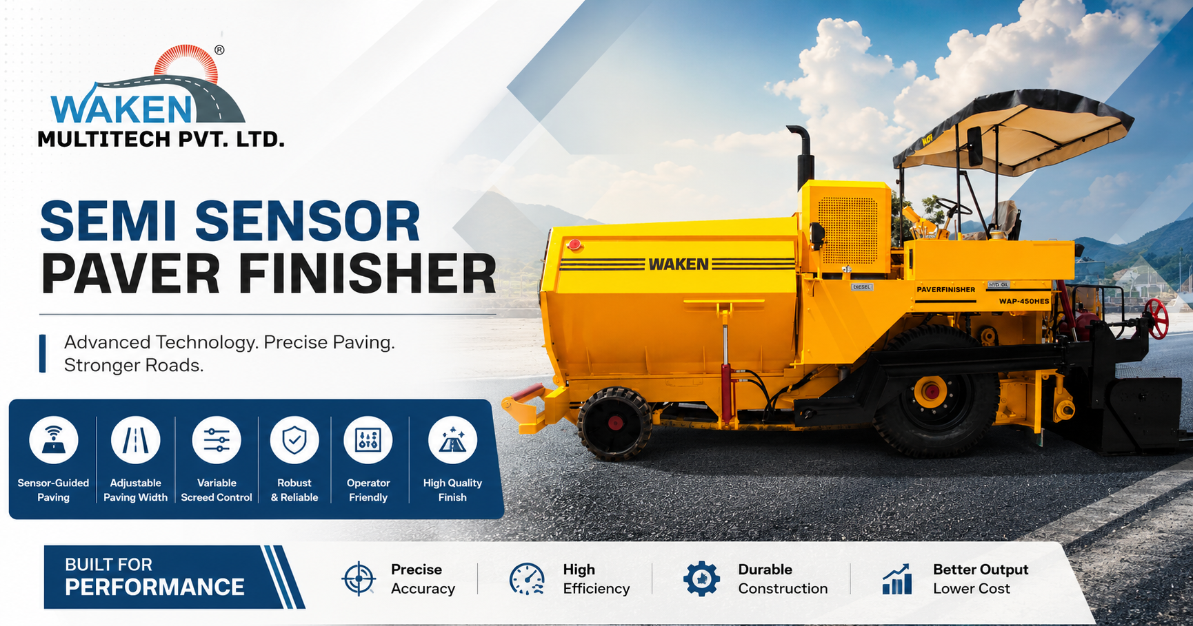 Semi Sensor Paver Finisher Price