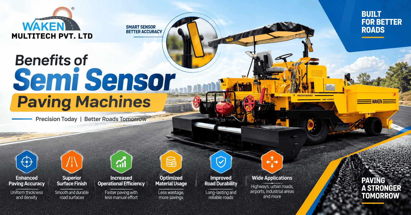 Benefits of Semi Sensor Paving Machines